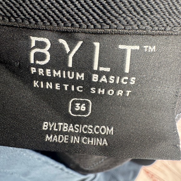 BYLT Premium Basics Kinetic Shorts Mens 36 Blue Performance Golf Activewear - Picture 8 of 9
